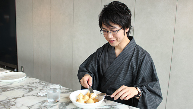 できたてのレモンパイをいただきます!