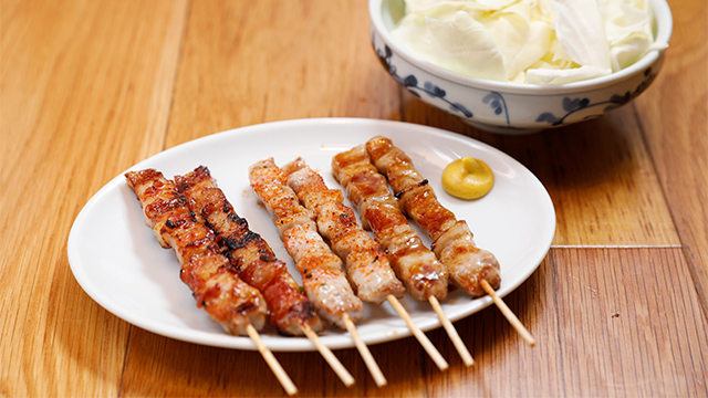 豚バラ6本盛り 680円(税別)