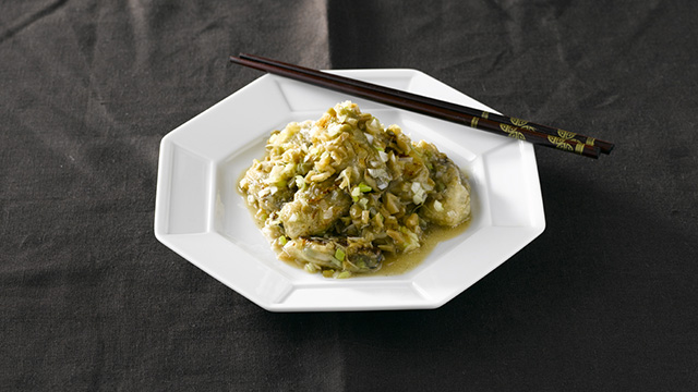簡単なのに本格派! カキの中華炒めレモン風味