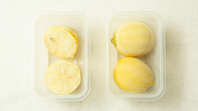 使いかけレモンは凍らせるのが一番！